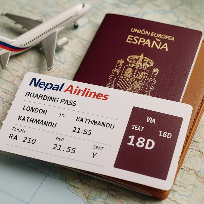 cómo llegar a Nepal en avión con vuelo internacional a Katmandú